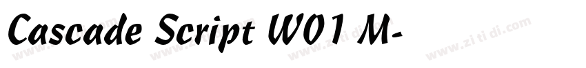 Cascade Script W01 M字体转换